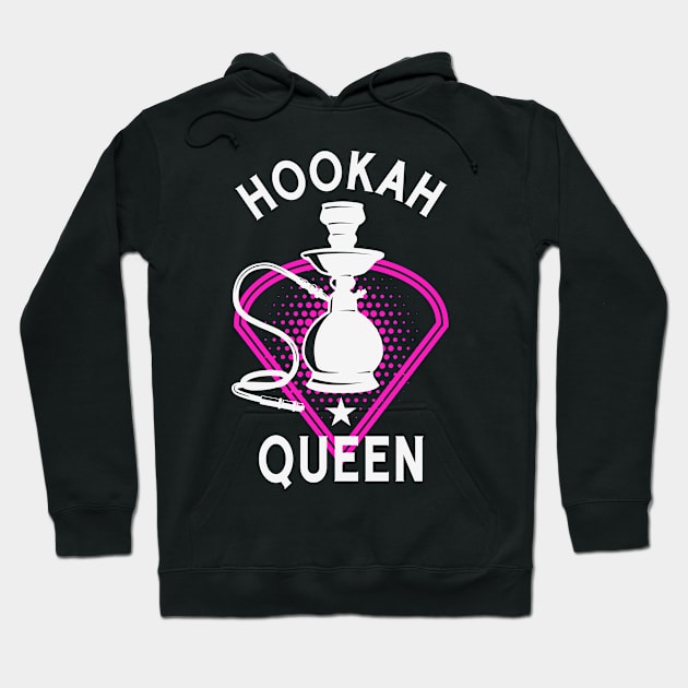 Hookah Queen Water Pipe Shisha Vaper Women Hoodie by Foxxy Merch